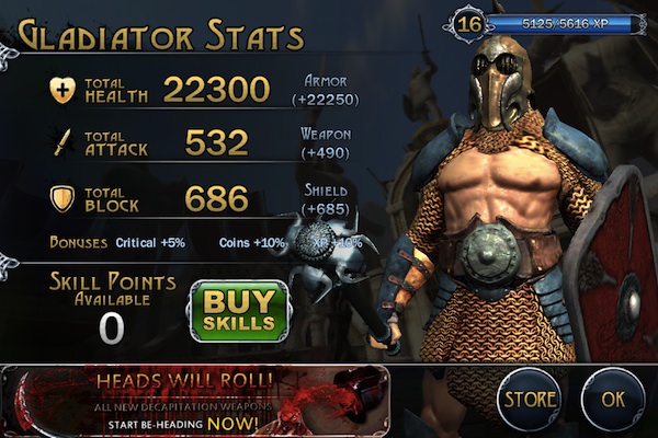 Gladiator Stats