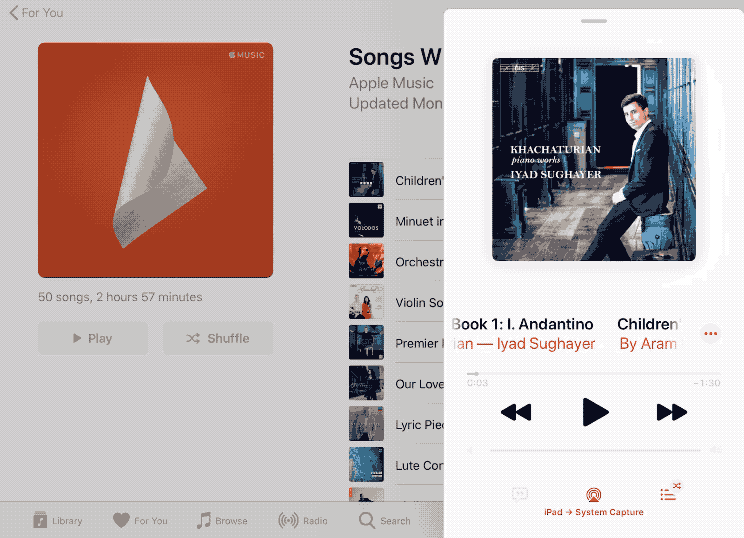 iPad Music App Rubber-Banding